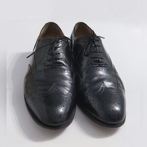 Salvatore Ferragamo Black Leather Men's Dress Shoes. Size 11 E US. Pre-owned.